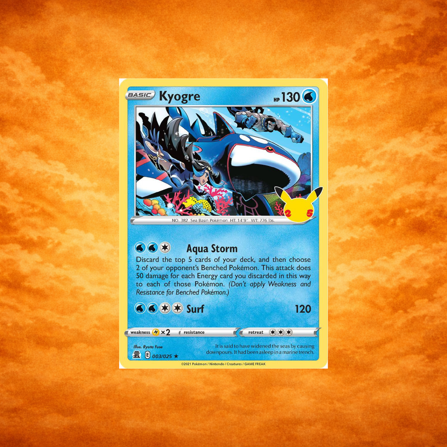 Pokémon TCG 25th Celebrations Kyogre (ENG)