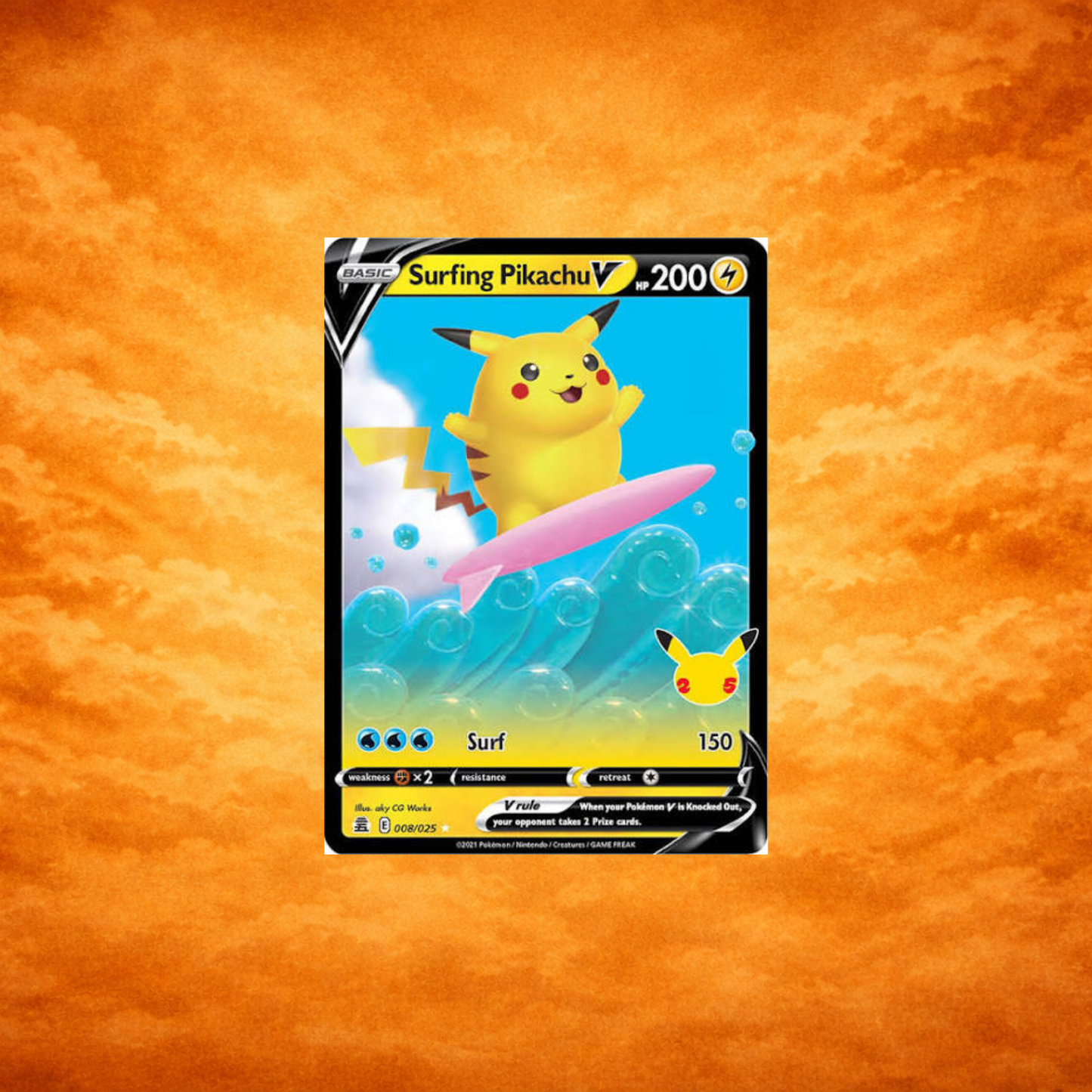 Pokémon TCG 25th Celebrations Surfing Pikachu (ENG)