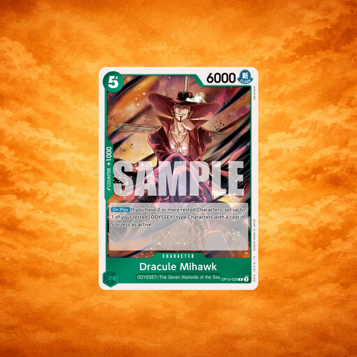 One Piece TCG Dracule Mihawk OP10-029