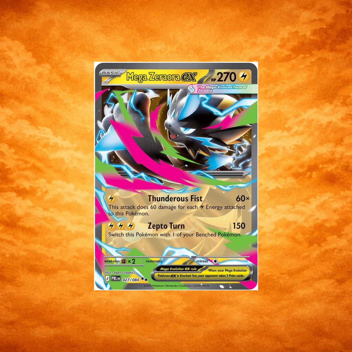 Pokémon TCG Pitch Black Mega Zeraora ex (ENG)