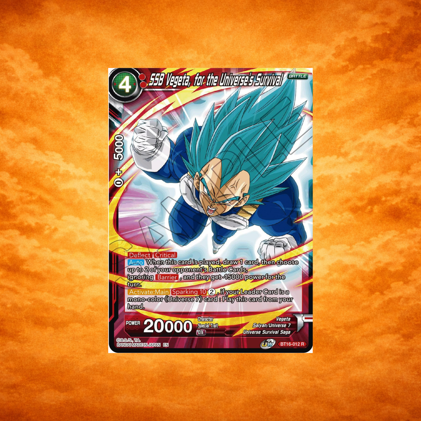 SSB Vegeta for the Universe's Survival