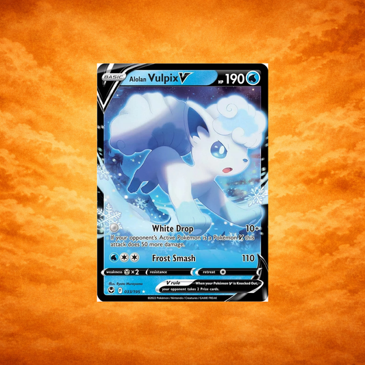 Pokémon TCG Silver Tempest Alolan Vulpix V (ENG)