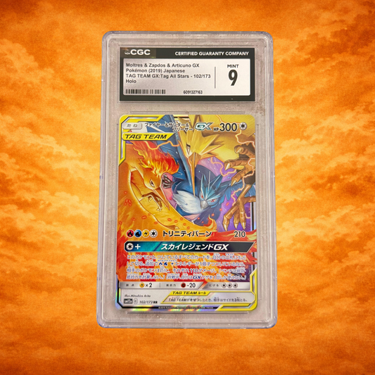 Pokémon TCG Tag Team GX (2019) Moltres & Zapdos & Articuno GX CGC 9 (JPN)