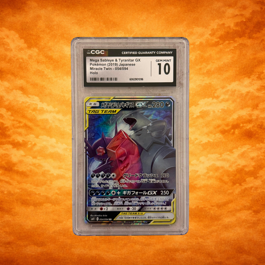 Pokémon TCG Miracle Twin (2019) Mega Sableye & Tyranitar GX CGC 10 (JPN)