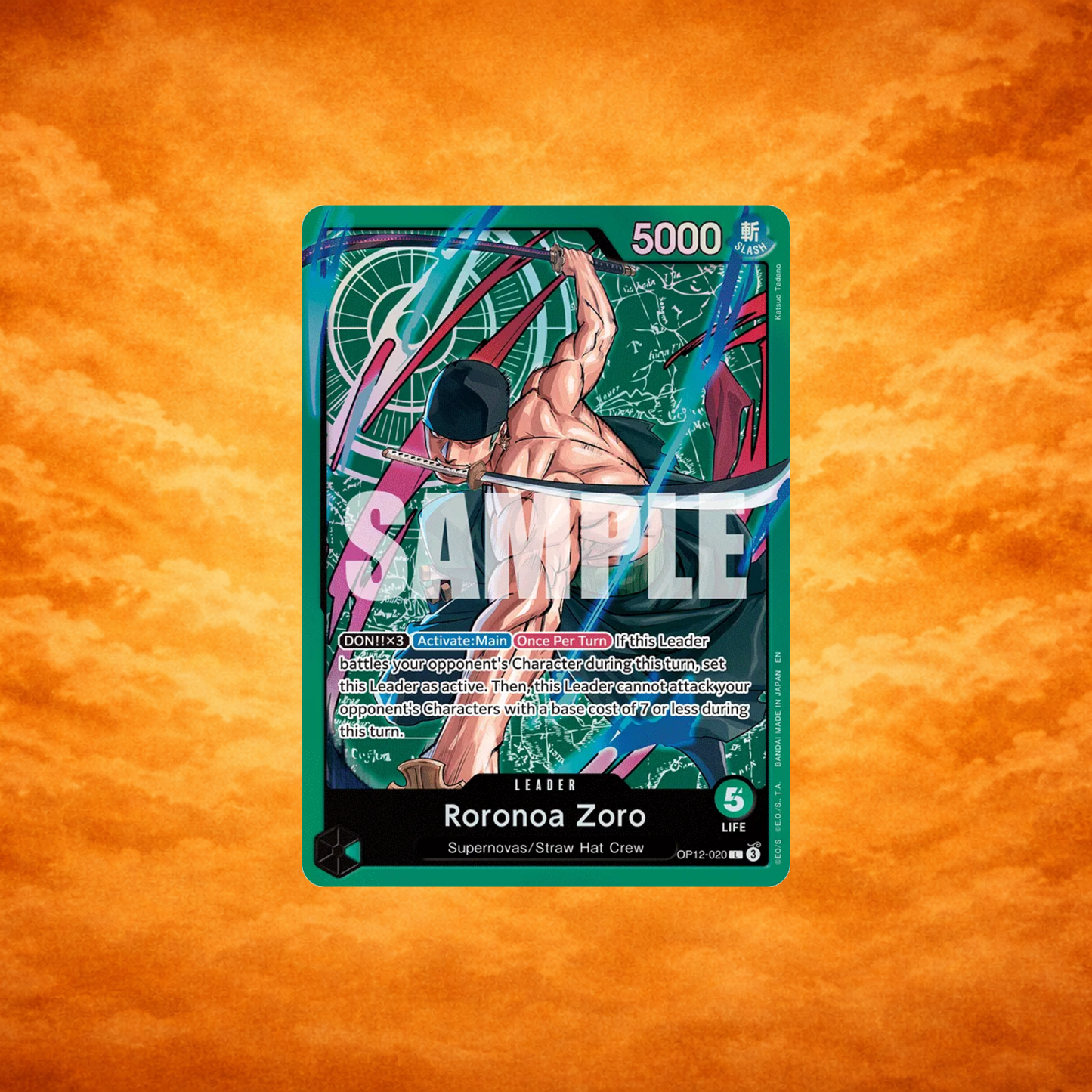 One Piece TCG Roronoa Zoro OP12-020